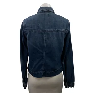 Paige Women's Blue Long Sleeve Button Down Denim Jean Jacket Trucker Size M thumbnail 3