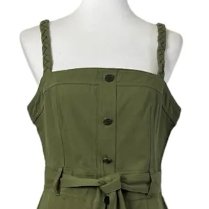 Storia Utility Dress A-line Pockets Button Front Olive Green Women’s Size L NWT thumbnail 5
