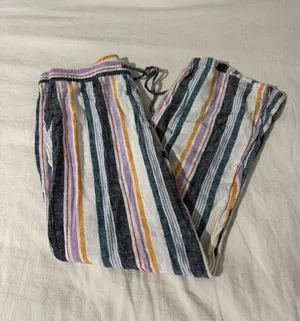 Old Navy Striped Pants Linen Blend Small thumbnail 5
