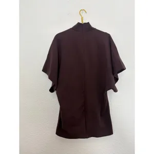 Zara Brown Mock Neck Short-Sleeve Top/Dress Size Medium Tunic Minimalist thumbnail 11