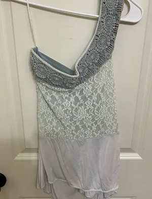 Free People One Shoulder Lace Top thumbnail 1