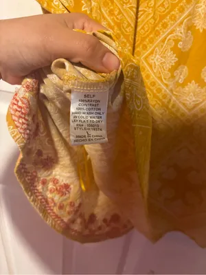 Savanna Jane yellow colorful top blouse style 18374 size large thumbnail 7