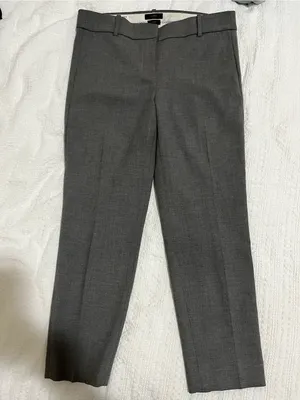 J. Crew Cameron Gray Tailored Trousers sz 10 Career Classic Preppy thumbnail 3