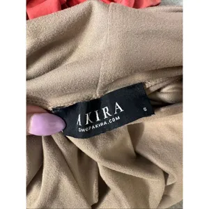 AKIRA Taupe Tan Brown Mock Turtleneck Long Sleeve Crop Top Women's Size Small thumbnail 5