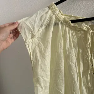 Free People Beach Day Oversized Semi Sheer Top Yellow Size Large thumbnail 6