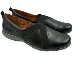 -Cobb Hill by Rockport Penfield Envelope Slip On Black Leather Comfort Shoe 9W thumbnail 1