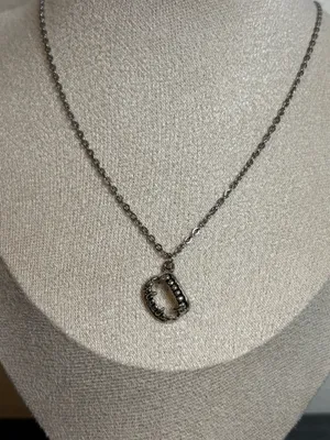 Handmade Silver Vampire Teeth Necklace  thumbnail 1