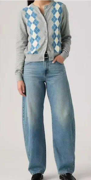 New Levi's Premium 27x32 Baggy Dad Barrel Women's Jeans Easy Days Medium Wash thumbnail 1