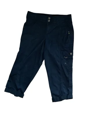 Style & Co. Women’s Navy Blue Cargo Capri Pants Size 4 Utility Cropped thumbnail 1
