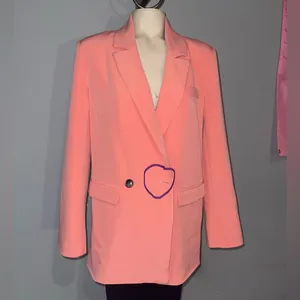 STEVE MADDEN Double Breasted Blazer suit jacket PEACH ROMANCE XSmall thumbnail 2