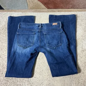 Joie Jeans Trouser Flare Women 25 Blue Medium Wash Mid Rise Denim Stretch Pants thumbnail 4
