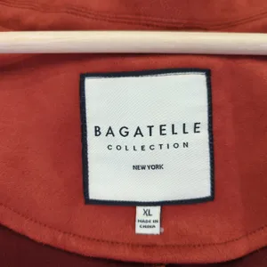 BAGATELLE Women's Rust Red Faux Suede Zip Front Jacket XL Casual‎ thumbnail 3