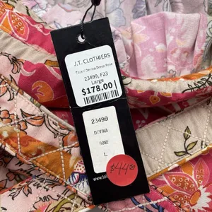Tolani Large Devika Dress Rose Floral Jumper Midi Fit & Flare Sundress‎ Cottage thumbnail 9
