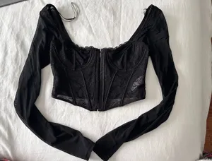 Garage corset lace long sleeve thumbnail 1