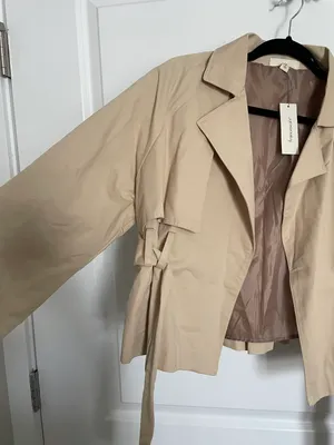 Francesca’s Cropped Trench Coat thumbnail 3
