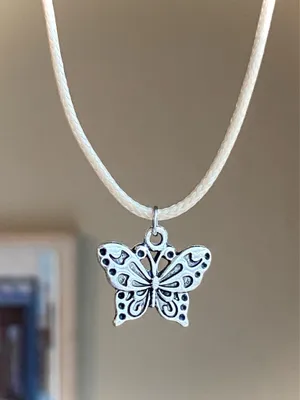 Handmade butterfly boho chic cute necklace 🦋🤎 thumbnail 1
