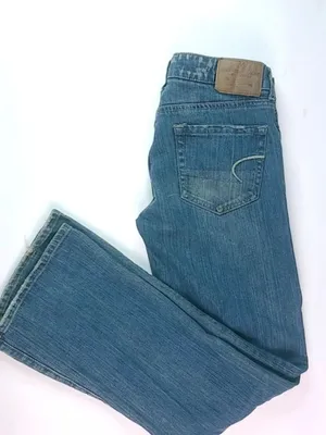 American Eagle 0 29 Hipster Medium Wash Distressed Jeans thumbnail 1