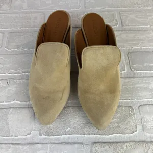 Thelma The Ava Mules Womens 38 8 US Wheat Suede Leather Block Heel Classic Italy thumbnail 6