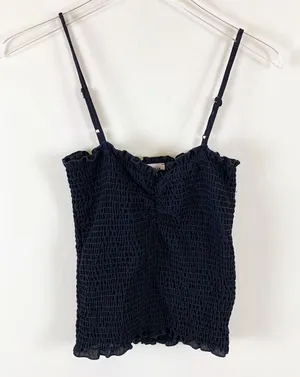 Show Me Your Mumu Emanuelle Smocked Top Black Adjustable Straps S thumbnail 2