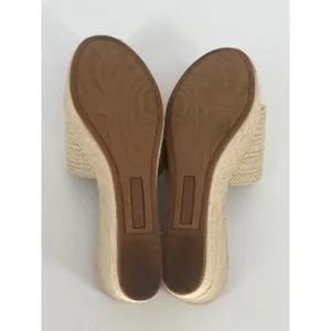 Copper Key Woven Espadrille Wedge Platform Slide Sandals Women 8 Cream Hamptons‎ thumbnail 8