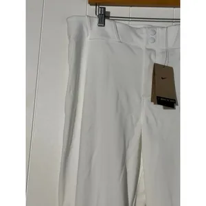 Nike Womens Softball Pants Large White Tight Fit NWT Snap Front Dri-FIT thumbnail 4