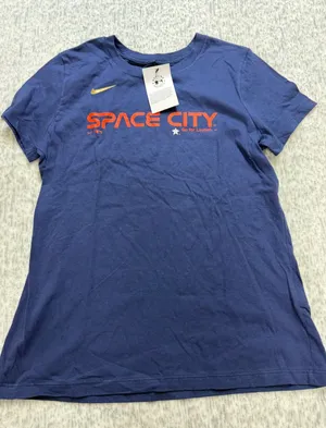 Nike Houston Astros Space City Connect T-Shirt Womens Medium Navy Blue‎ NKAF-443 thumbnail 1