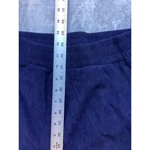 Halara NWOT Navy Blue Corduroy Wide Leg Pants High Rise Trousers Women Med Tall thumbnail 3
