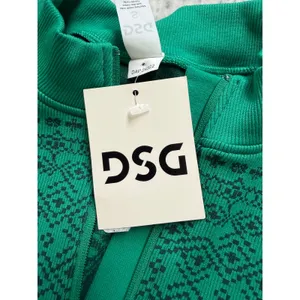 DSG Momentum Seamless 1/4 Zip Womens S Emerald Fair Isle‎ Pullover CKP7167CN thumbnail 3