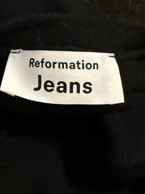Reformation Jeans Black long Sleeve T-Shirt Women’s Sz S Tencel thumbnail 5