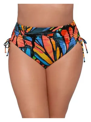NWT S3 Swim Smoothing Cinch Adjustable Side Tie High Waist Bottom, Medium thumbnail 1
