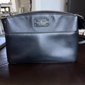 Kate Spade Crossbody Bag Womens Small Black Leather Zip Top Adjustable Strap thumbnail 2