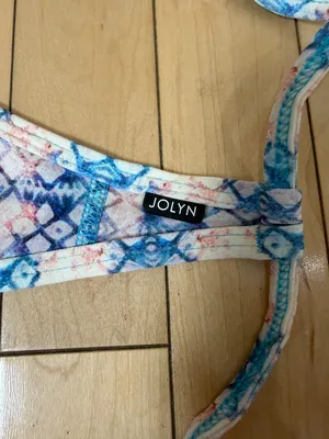 JOLYN Finn Bikini Top Swimsuit Swim Batik Print Size Small thumbnail 3