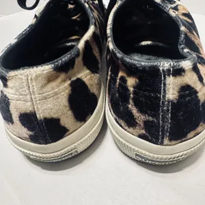 Superga velvet cheetah leopard tennis shoes sneakers womens 7.5/38 thumbnail 3