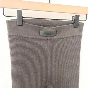Fear of God Essentials Ribbed Brown Leggings Knit Size M thumbnail 4