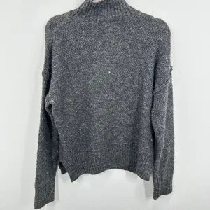 Blu Pepper Gray Knit Mockneck Sweater Women's‎ Small Casual Winter Chunky Knit thumbnail 10