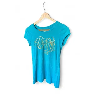 Vintage Juicy Couture Indie Sleaze McBling Women's Baby Tee Y2K Gold Glitter SM thumbnail 2