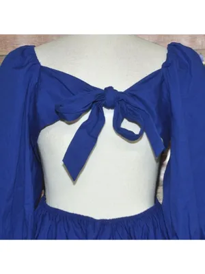 NWT Anthropologie Forever That Girl Mimi Size M Blue Scalloped Mini Sun Dress thumbnail 10