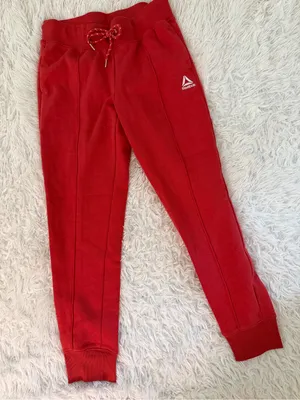 Reebok Red Fleece Jogger Sweatpants Women’s Small NWOT Athleisure thumbnail 1