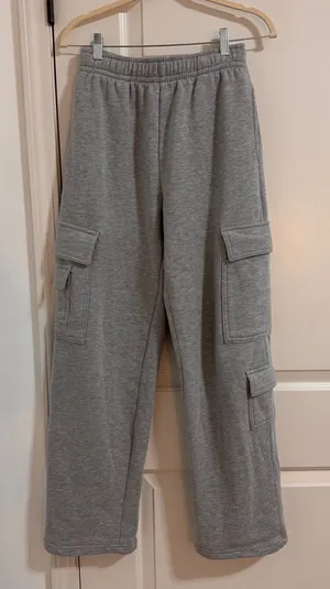 Garage Light Grey Cargo Sweatpants with Pockets thumbnail 1