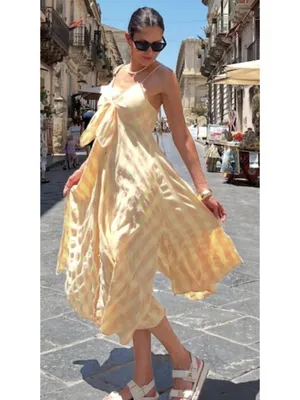 FREE PEOPLE Via Gingham Cotton Seersucker Sundress Creamsicle Combo Eve Medium thumbnail 15