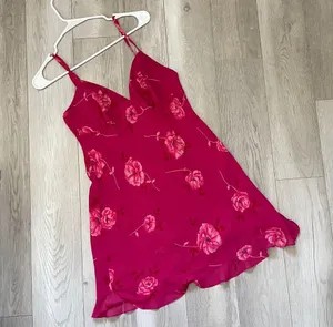 Y2K Slip Dress floral sheer mini avon intimates womens Pink (small) babydoll thumbnail 1