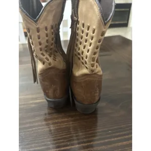 Laredo Women's Fringe Western Boot Snip Toe Brown Sz 8 Cowgirl Equestrian Rodeo thumbnail 4