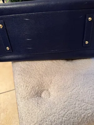Dooney & Bourke Navy Leather Satchel with Gold Hardware thumbnail 8