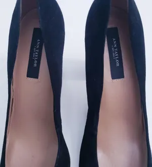 Ann Taylor Glitter Chunky Round Toe Heels thumbnail 4