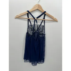 Adore Me Sheer Embroidered Mesh Camisole Celestial Moon Star Lingerie Fairygrunge Top Med thumbnail 2