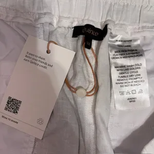 Quince 100% European Linen Wide Leg Ankle Pull On Pant White 3X thumbnail 10
