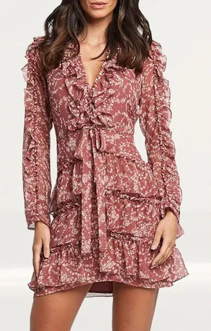 Alessia Frill Dress in Ditsy Flor | Bardot Size M thumbnail 1