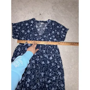 Madewell Alexandra Button-Front‎ Mini Dress blue floral S Pockets thumbnail 10