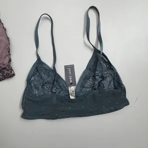 Forever 21 Wet Seal Bralettes Halter No Padding Lace Polka Dot Pink Purple Green thumbnail 6