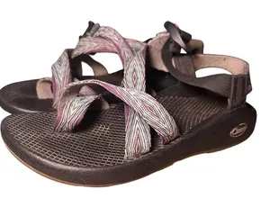 Chacos Women's Sz 8 ZX2 Classic Aqua Purple Black Strappy Water Sport Sandal thumbnail 1